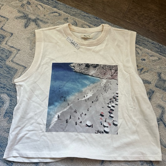 Madewell Graphic Crewneck Muscle Tee MED NQ080 - Picture 5 of 6
